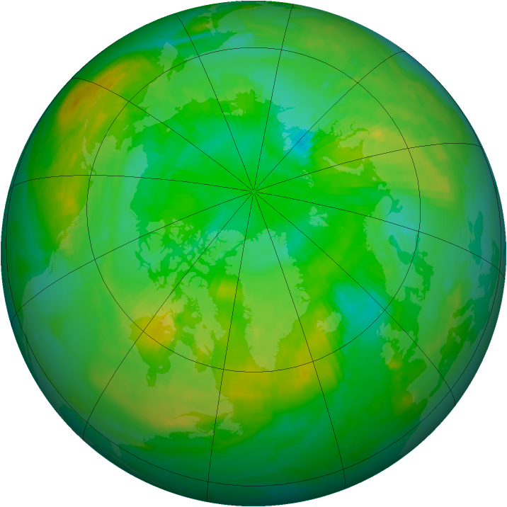 Arctic ozone map for 11 July 1999